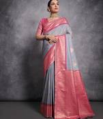 Woven Design Zari Tussar Saree