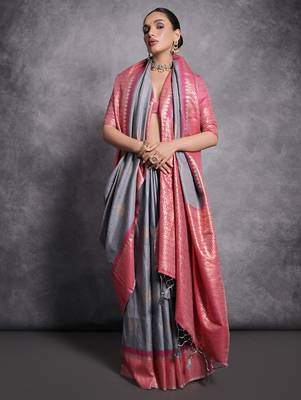 Woven Design Zari Tussar Saree 2
