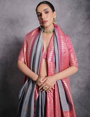 Woven Design Zari Tussar Saree 3