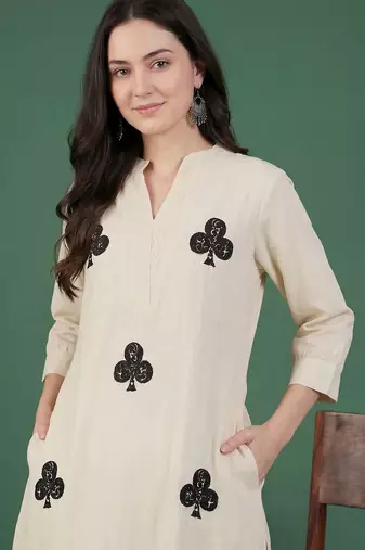 Women Embroidered Regular Pure Cotton Kurta with Palazzos