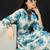 Women Floral Printed Pleated Pure Cotton Kurta with Trousers