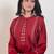 Women Embroidered Regular Thread Work Chanderi Silk Kurta with Trousers