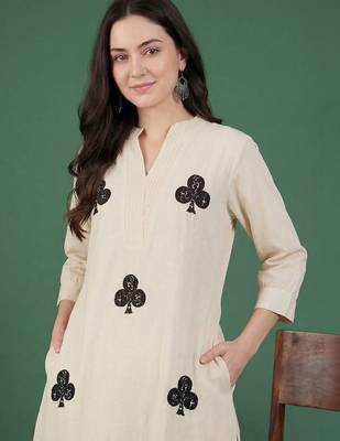 Women Ethnic Motifs Embroidered Regular Thread Work Pure Cotton Kurta with Trousers 2