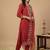 Women Ethnic Motifs Embroidered Thread Work Kurta with Trousers & With Dupatta