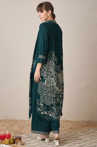 Women Ethnic Motifs Printed Regular Kurta with Trousers