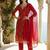 Women Ethnic Motifs Printed Regular Thread Work Kurta with Trousers & With Dupatta