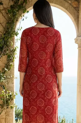 Women Ethnic Motifs Printed Regular Thread Work Kurta with Trousers & With Dupatta