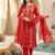 Women Ethnic Motifs Printed Regular Thread Work Kurta with Trousers & Dupatta