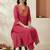 Women Ethnic Motifs Embroidered Regular Thread Work Silk Kurta with Trousers