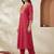 Women Ethnic Motifs Embroidered Regular Thread Work Silk Kurta with Trousers