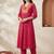 Women Ethnic Motifs Embroidered Regular Thread Work Silk Kurta with Trousers