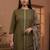 Women Ethnic Motifs Regular Thread Work Kurta with Trousers & With Dupatta