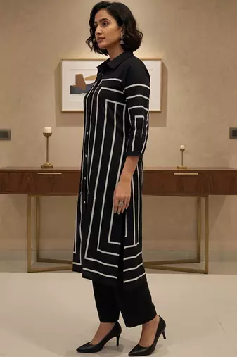 Women Printed Regular Kurta with Trousers