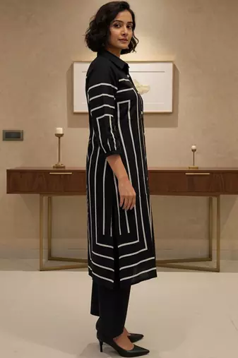 Women Printed Regular Kurta with Trousers