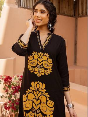 Women Ethnic Motifs Printed Regular Beads and Stones Kurta with Palazzos 6