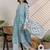 Women Ethnic Motifs Printed Regular Thread Work Pure Cotton Kurta with Trousers & With Dupatta