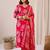 Women Floral Printed Regular Chanderi Silk Kurta with Trousers & With Dupatta