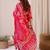 Women Floral Printed Regular Chanderi Silk Kurta with Trousers & With Dupatta
