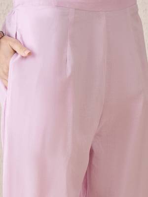 Women Floral Embroidered Regular Thread Work Pure Cotton Kurta with Trousers 3
