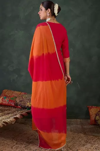 Women Ethnic Motifs Embroidered Regular Kurta with Trousers & With Dupatta