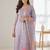 Floral Printed Thread Work Straight Kurta With Trousers & Dupatta
