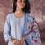 Self Design Regular Thread Work Kurta With Trousers & Dupatta