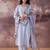 Self Design Regular Thread Work Kurta With Trousers & Dupatta