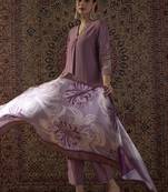 Floral Embroidered Thread Work Straight Kurta With Trousers & Dupatta