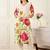 Floral Printed V-Neck Pure Cotton Straight Kurta With Trousers & Dupatta