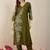 Floral Embroidered Thread Work Straight Kurta With Trousers