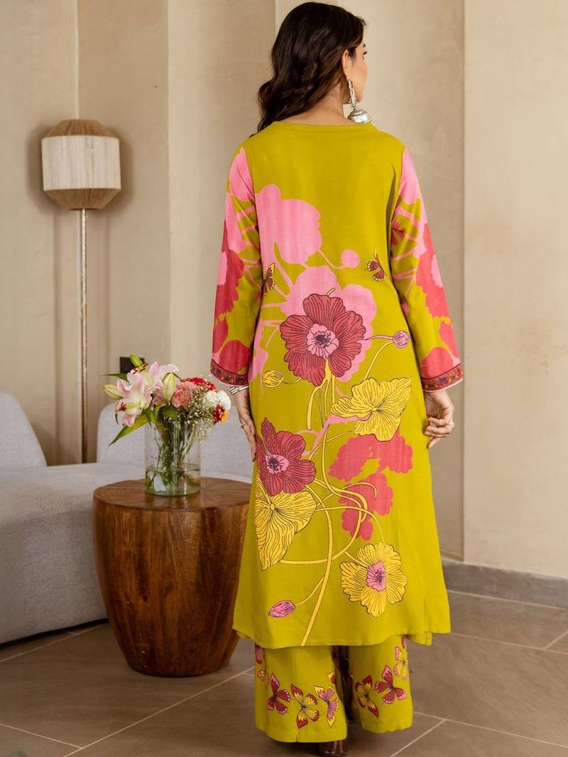 Women Floral Printed Kurta with Palazzos