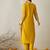 Women Mustard Ethnic Motifs Embroidered Regular Straight Kurta Sets