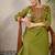 Adults-Women Woven Design Embroidered Cotton Kurta with Trousers