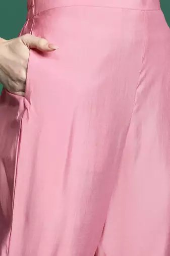 Floral Embroidered Kurta with Trousers & Dupatta