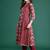 Floral Printed Angrakha Mirror Work Pure Cotton Kurta With Trousers & Dupatta