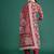 Floral Printed Angrakha Mirror Work Pure Cotton Kurta With Trousers & Dupatta