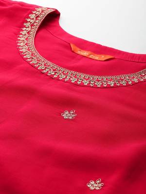 Ethnic Motifs Embroidered Sequinned Kurta With Trousers & Dupatta 2
