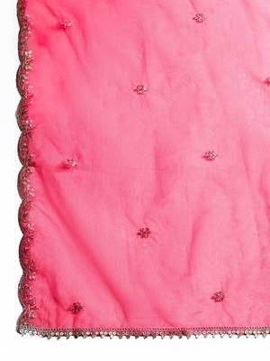 Ethnic Motifs Embroidered Sequinned Kurta With Trousers & Dupatta 4