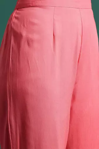 Floral Printed Sequinned Kurta With Trousers & Dupatta