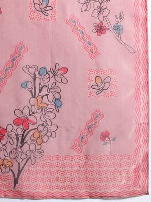 Floral Printed Sequinned Kurta With Trousers & Dupatta 4
