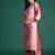 Floral Printed Sequinned Kurta With Trousers & Dupatta