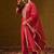 Red Embroidered Chanderi Silk Straight Zari Kurta With Trousers & Dupatta