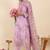 Women Floral Printed Regular Thread Work Linen Kurta with Trousers & With Dupatta