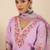 Women Floral Printed Regular Thread Work Linen Kurta with Trousers & With Dupatta