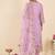Women Floral Printed Regular Thread Work Linen Kurta with Trousers & With Dupatta