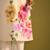 Floral Printed V-Neck Linen Straight Kurta With Trousers & Dupatta