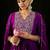 Floral Embroidered Empire Aari Work A-Line Kurta & Trousers With Dupatta