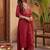Women Ethnic Motifs Embroidered Regular Kurta with Trousers & With Dupatta