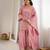 Premium roman silk embroidery sequence and jari work light pink readymade salwar suit