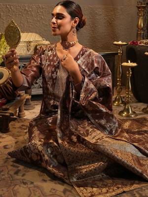 Women Ethnic Motifs Regular Kurta with Trousers & With Dupatta 3